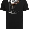 Mister Tee Tricou 'Espresso M Club'  ciocolatiu / maro deschis / negru / alb