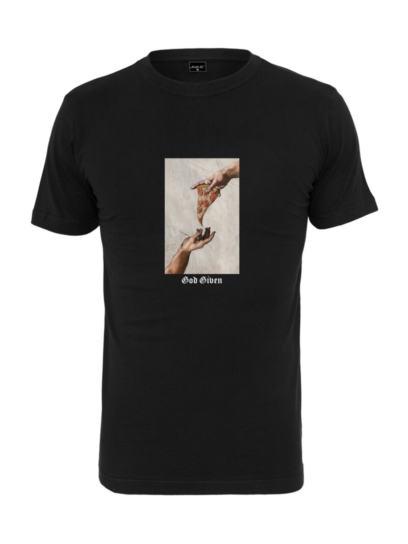 Mister Tee Tricou 'God Given Pizza'  mai multe culori / negru