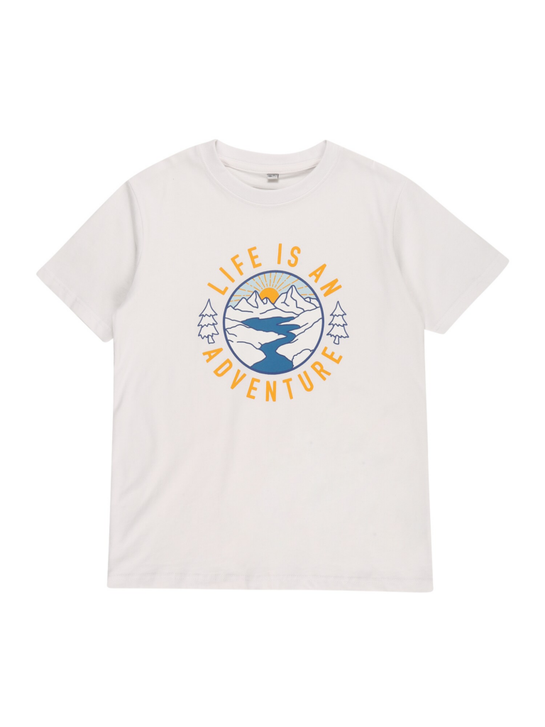 Mister Tee Tricou 'Life Is An Adventure'  albastru / portocaliu / alb