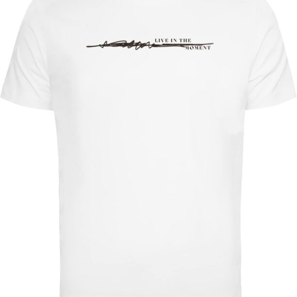 Mister Tee Tricou 'Live In The Moment'  albastru / maro / negru / alb