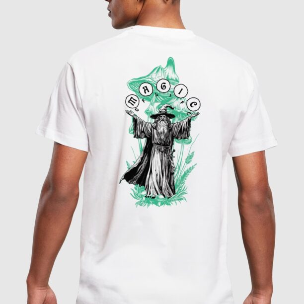 Preţ Mister Tee Tricou 'Magic Of Life'  gri / verde / negru / alb