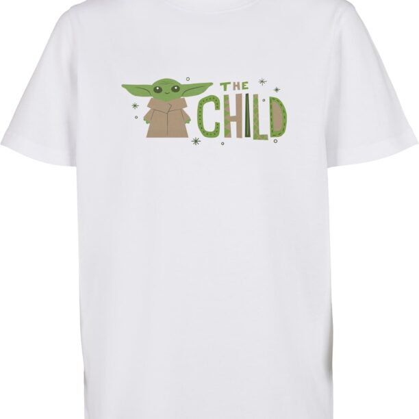 Mister Tee Tricou 'Mandalorian The Child'  bej închis / kaki / verde deschis / alb