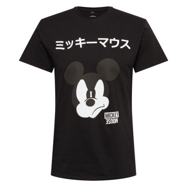 Mister Tee Tricou 'Mickey Japanese'  gri bazalt / negru / alb