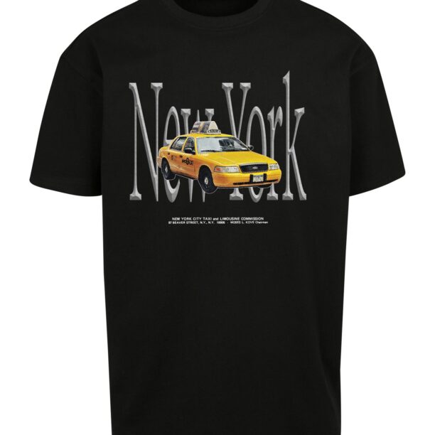 Mister Tee Tricou 'NY Taxi'  galben auriu / gri fumuriu / negru / alb