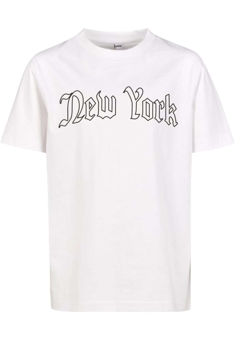 Mister Tee Tricou 'New York'  negru / alb