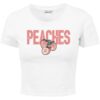 Mister Tee Tricou 'Peaches'  verde / portocaliu / portocaliu caisă / alb