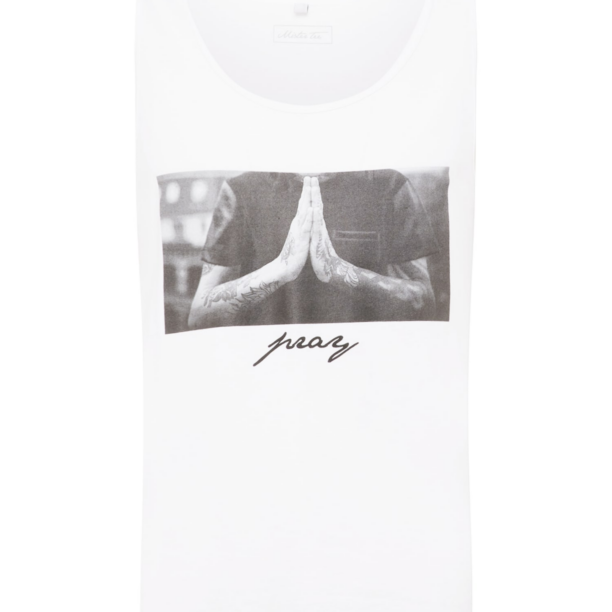 Mister Tee Tricou 'Pray'  gri / gri închis / alb