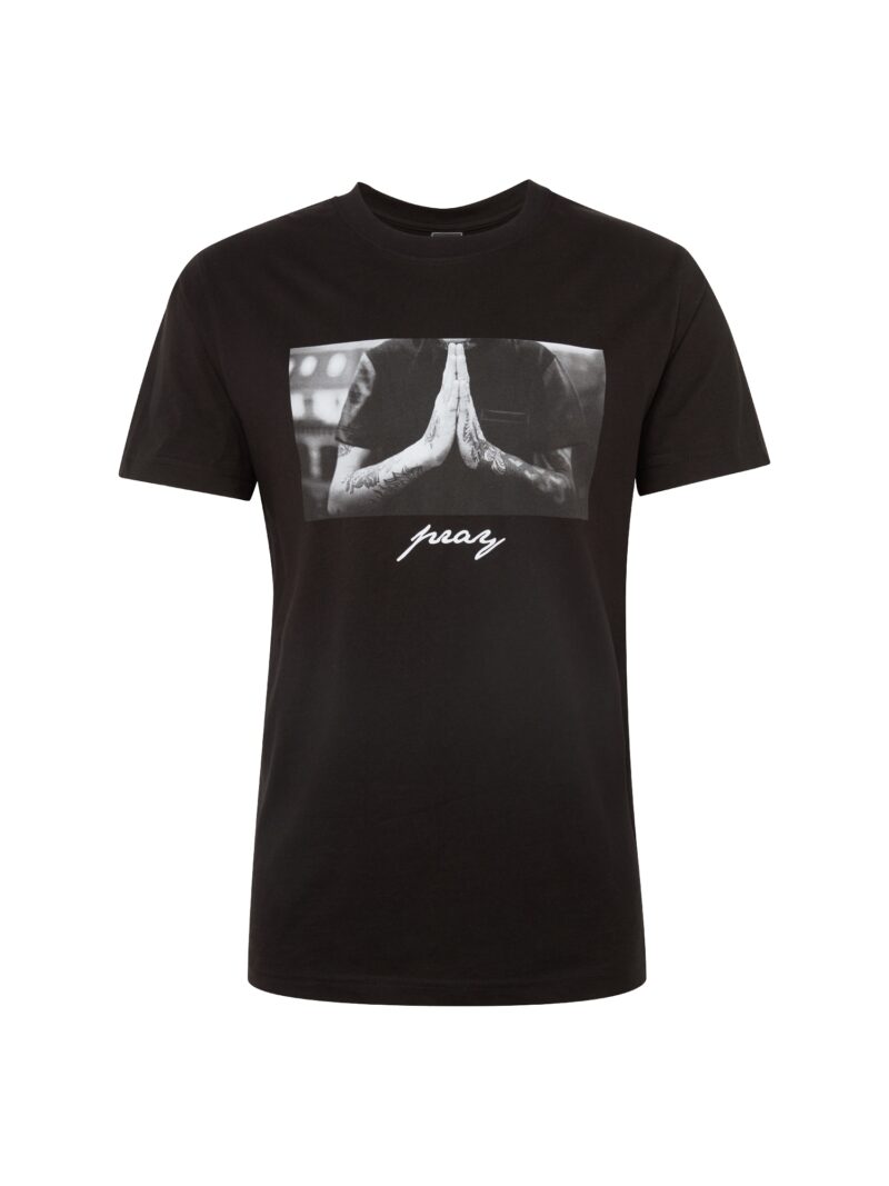 Mister Tee Tricou 'Pray'  gri / negru