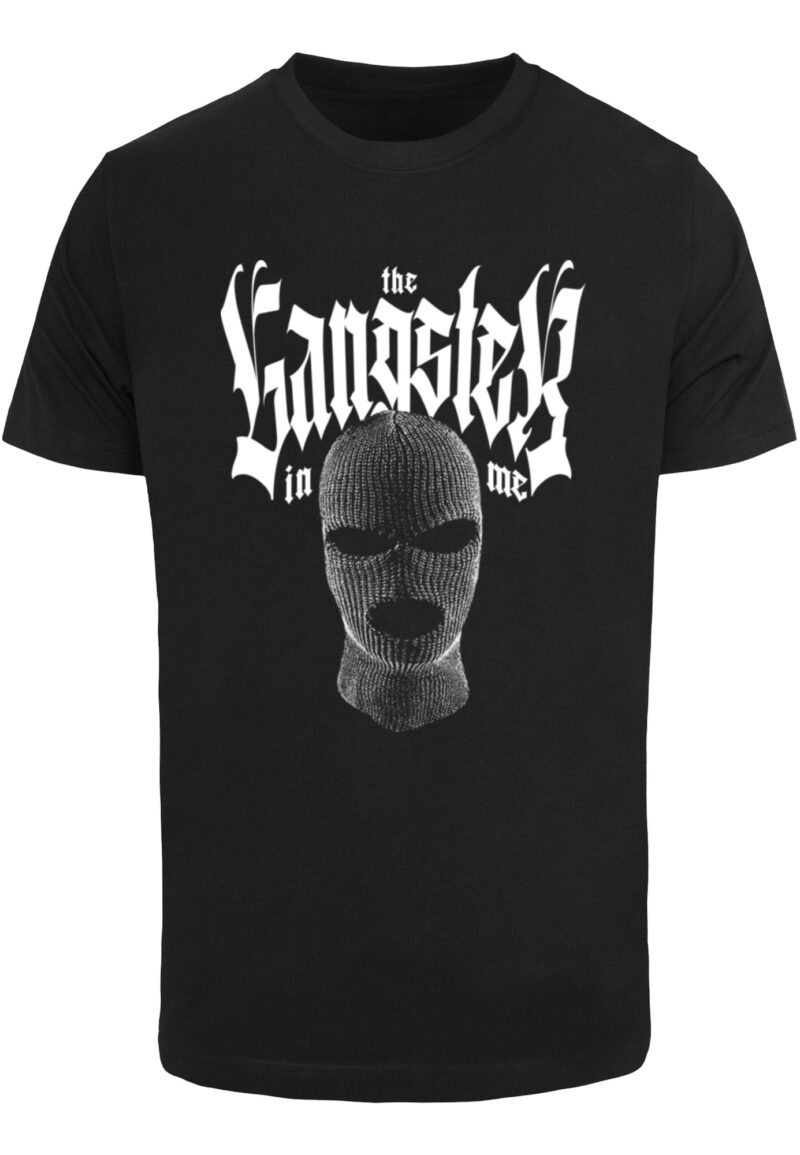 Mister Tee Tricou 'The Gangster In Me Tee'  negru / alb