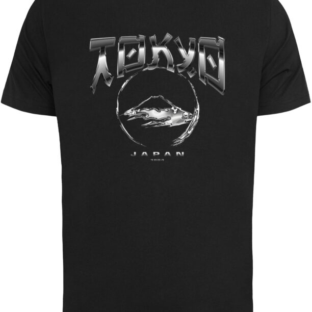 Mister Tee Tricou 'Tokyo Chrome'  gri / negru / alb