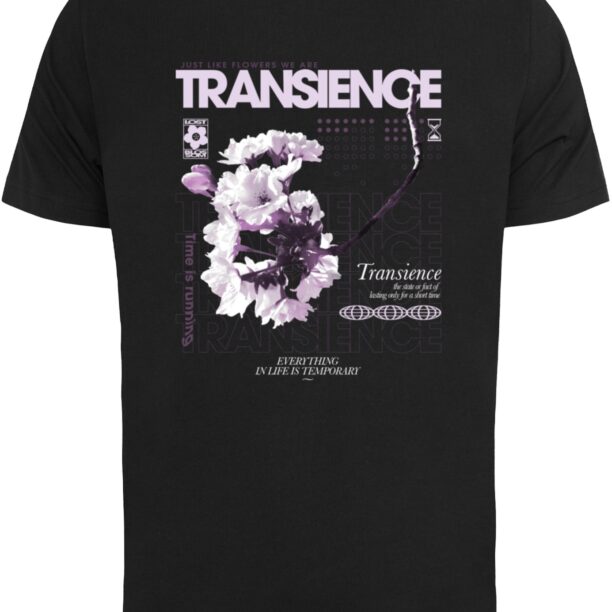 Mister Tee Tricou 'Transience'  lila / mov liliachiu / negru / alb