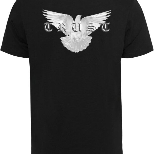 Mister Tee Tricou 'Trust Dove'  gri / negru