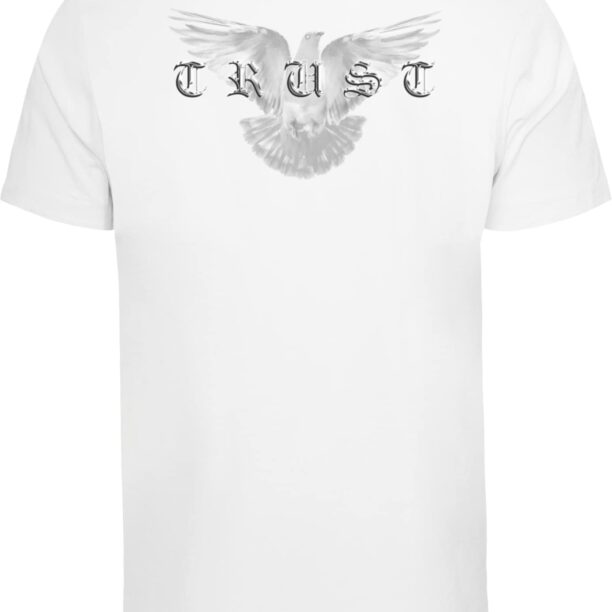 Mister Tee Tricou 'Trust Dove'  gri / negru / alb