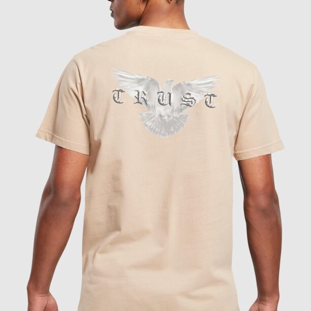 Preţ Mister Tee Tricou 'Trust Dove'  nisipiu / gri / negru / alb