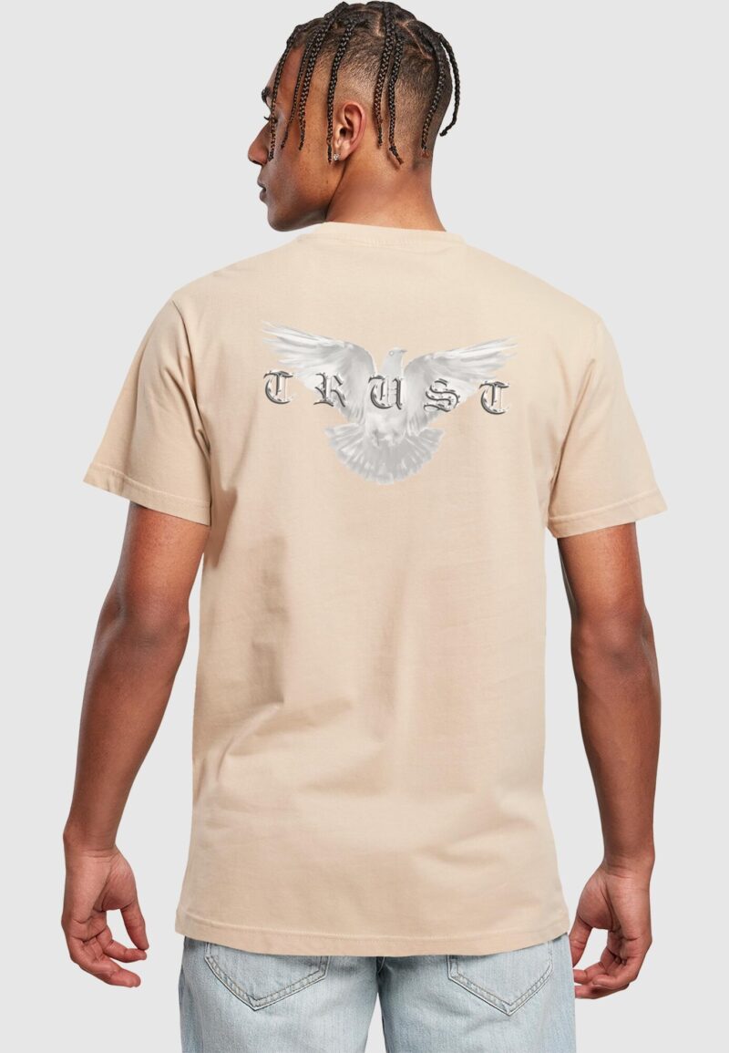 Preţ Mister Tee Tricou 'Trust Dove'  nisipiu / gri / negru / alb