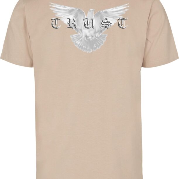 Mister Tee Tricou 'Trust Dove'  nisipiu / gri / negru / alb