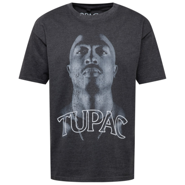 Mister Tee Tricou 'Tupac Up'  gri / gri închis / alb