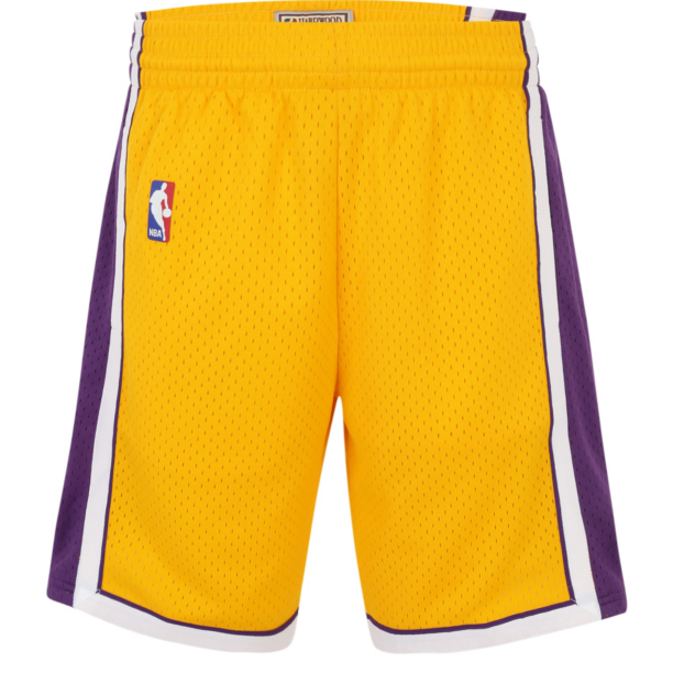 Mitchell & Ness Pantaloni 'LOS ANGELES LAKERS'  galben auriu / mov închis / alb