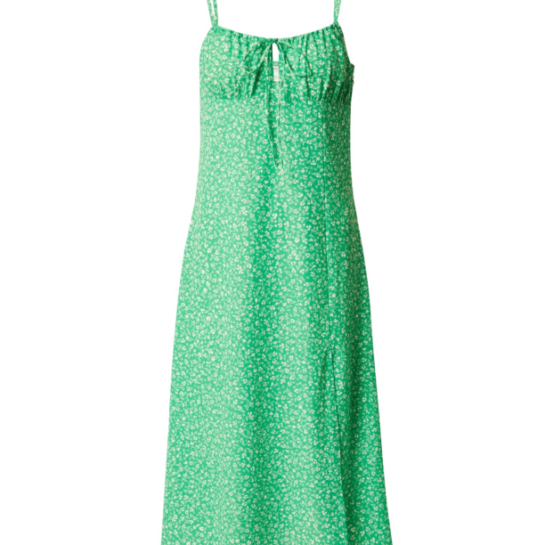 Monki Rochie de vară  verde / alb murdar