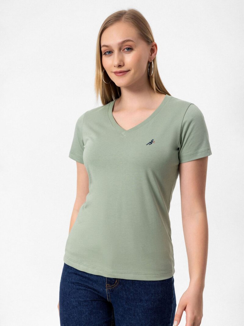 Cumpăra Moxx Paris Tricou  bej / verde / roșu