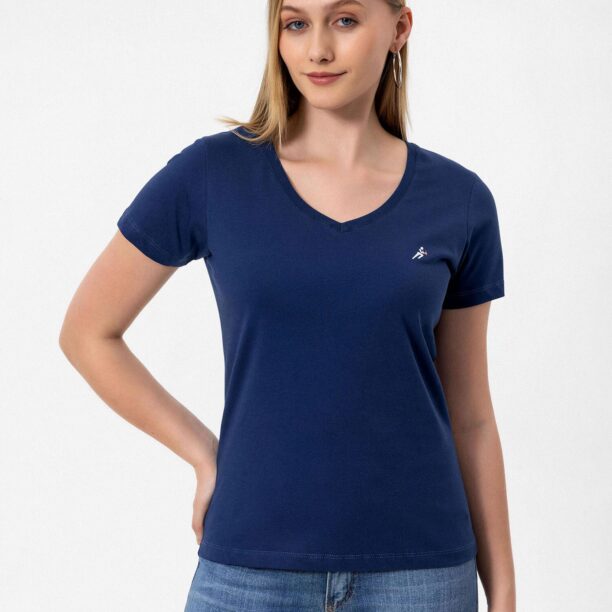 Original Moxx Paris Tricou  bleumarin / alb