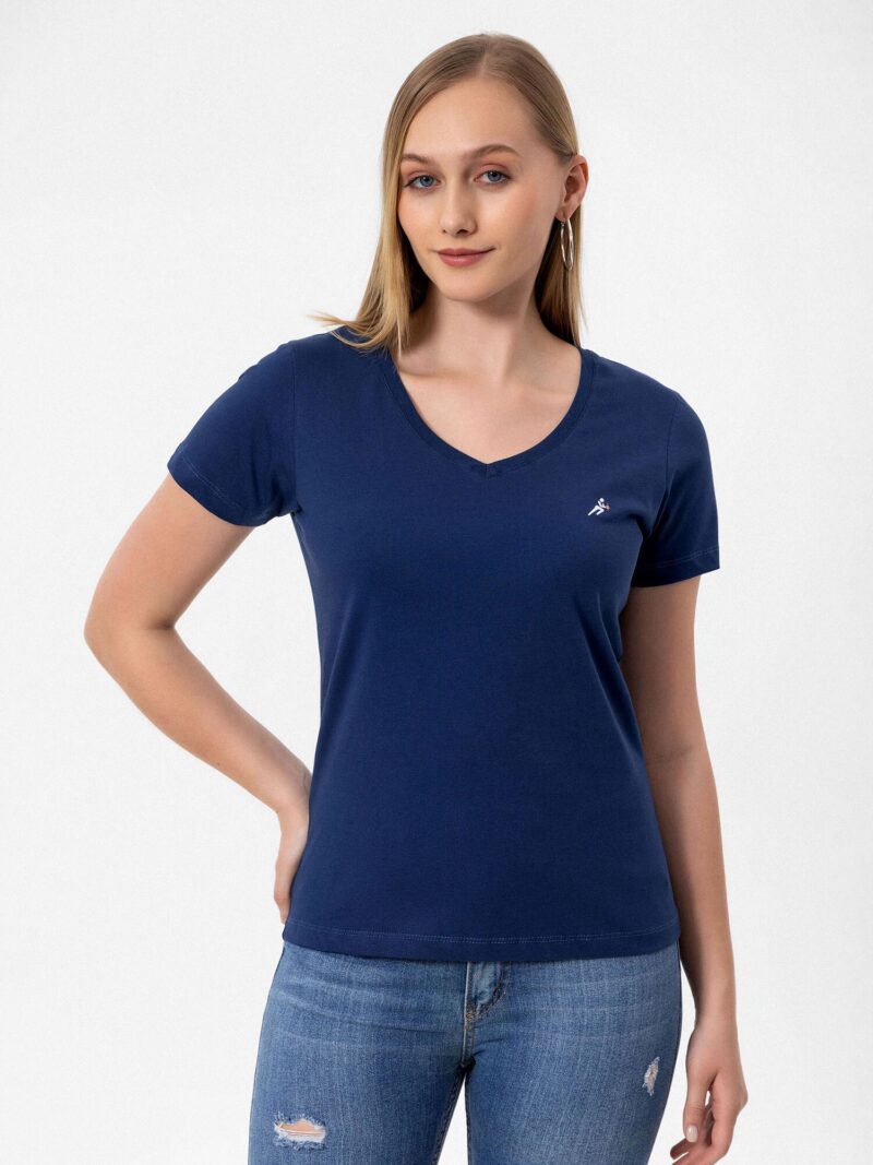 Original Moxx Paris Tricou  bleumarin / alb