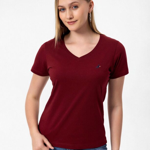 Moxx Paris Tricou  galben deschis / roșu burgundy / alb preţ