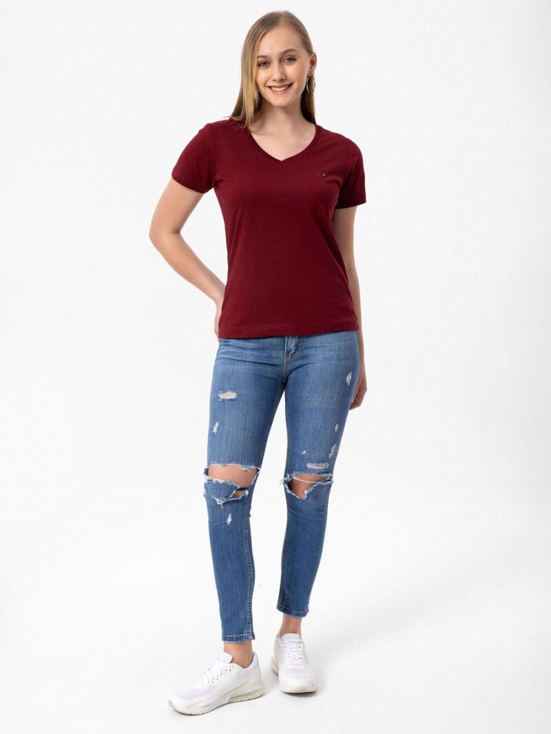 Moxx Paris Tricou  roșu bordeaux preţ