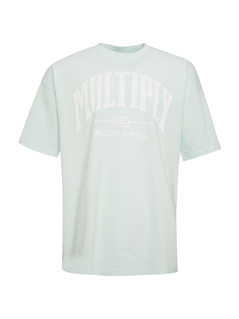 Multiply Apparel Tricou  albastru pastel / alb