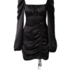 NA-KD Rochie  negru / alb