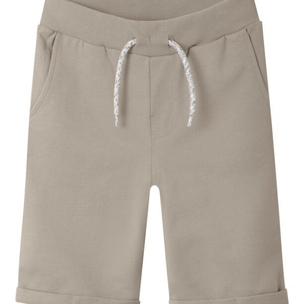 NAME IT Pantaloni 'VERMO'  gri taupe / alb