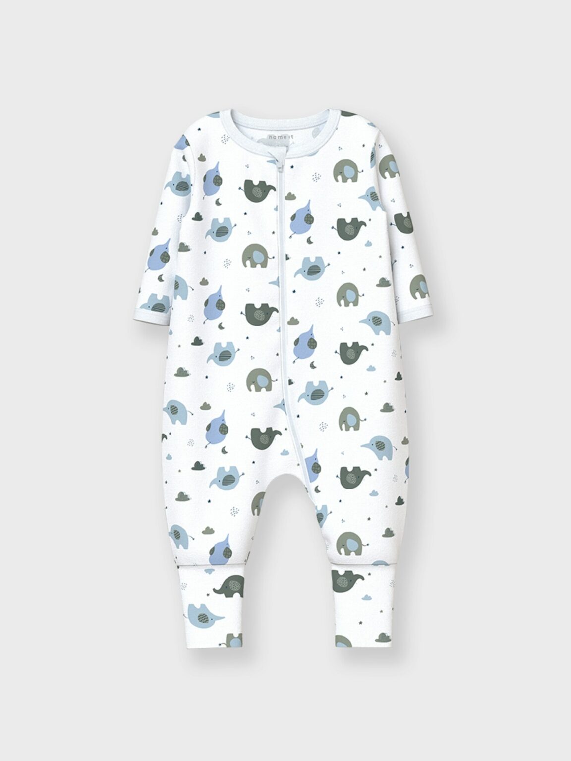 Preţ NAME IT Pijamale  albastru deschis / verde pin / alb