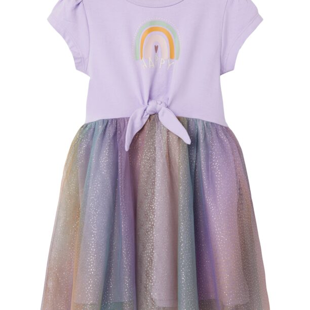 NAME IT Rochie 'HAPPI'  galben auriu / verde pastel / mov pastel / roz pastel