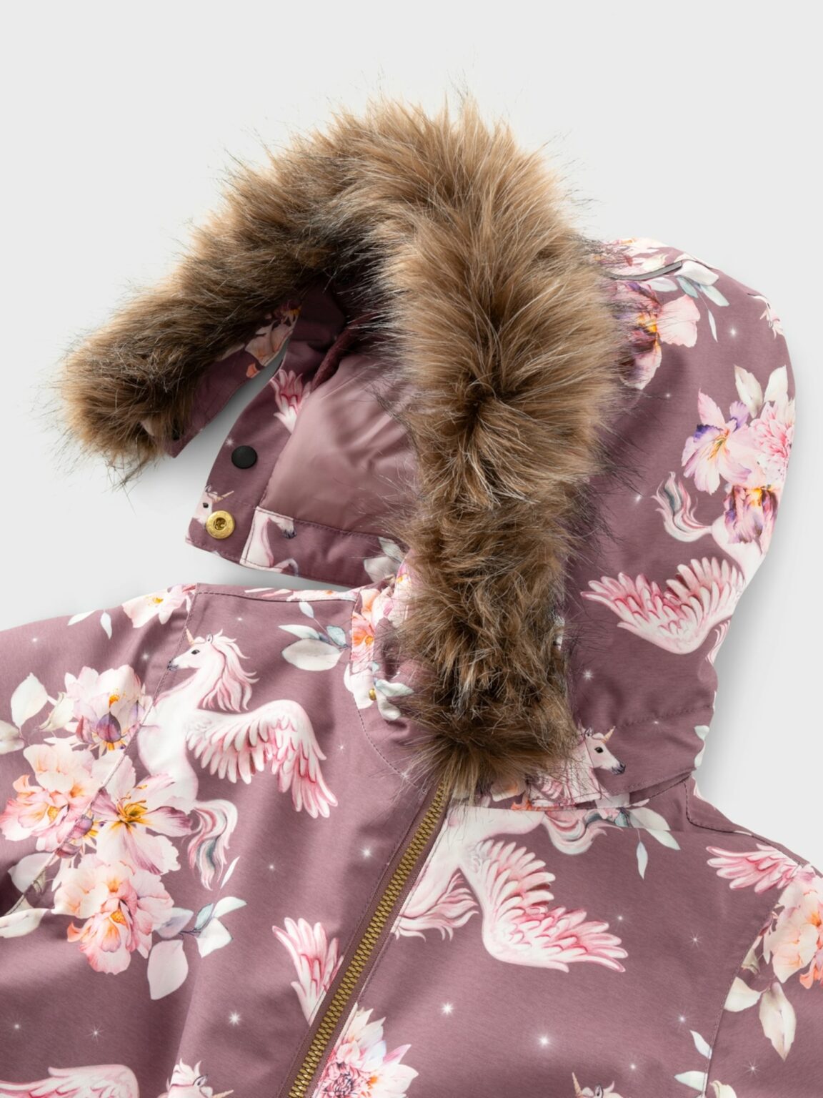 Original NAME IT Salopetă 'NMFSnow10'  verde pastel / mauve / rosé