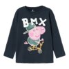 NAME IT Tricou 'JONIN PEPPAPIG'  safir / verde / roz deschis / alb