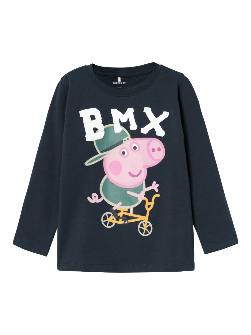 NAME IT Tricou 'JONIN PEPPAPIG'  safir / verde / roz deschis / alb