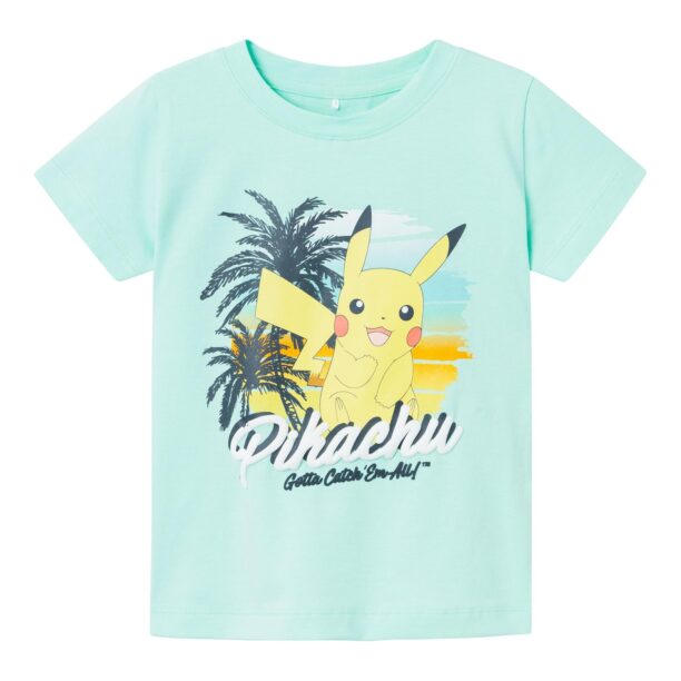 NAME IT Tricou 'MATINIS POKEMON'  azuriu / galben curry / galben lămâie / negru