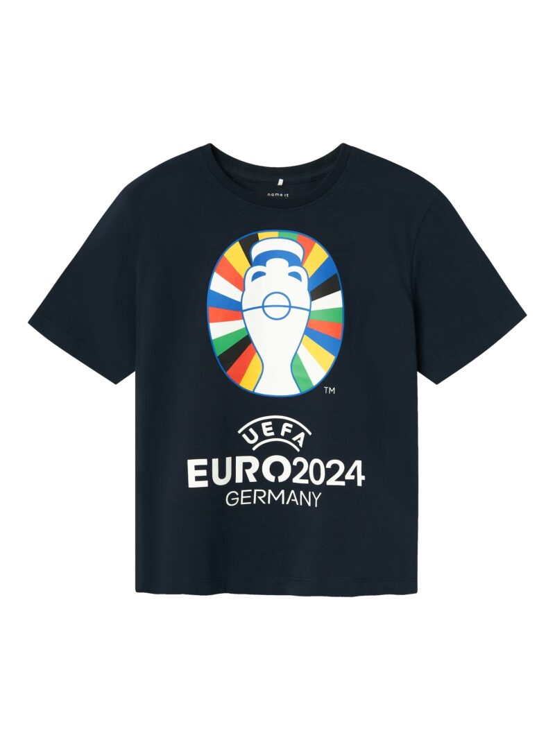 NAME IT Tricou 'Mica UEFA EURO 2024'  safir / mai multe culori / alb