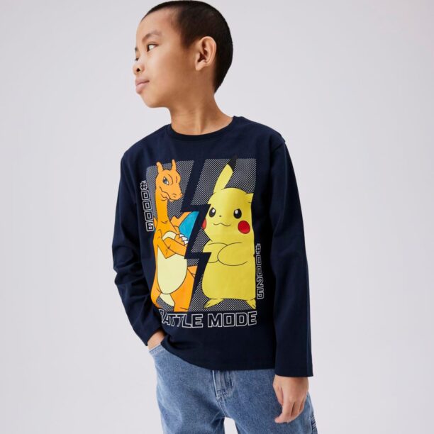 Cumpăra NAME IT Tricou 'NKMAmas Pokemon'  bleumarin / galben / portocaliu / alb