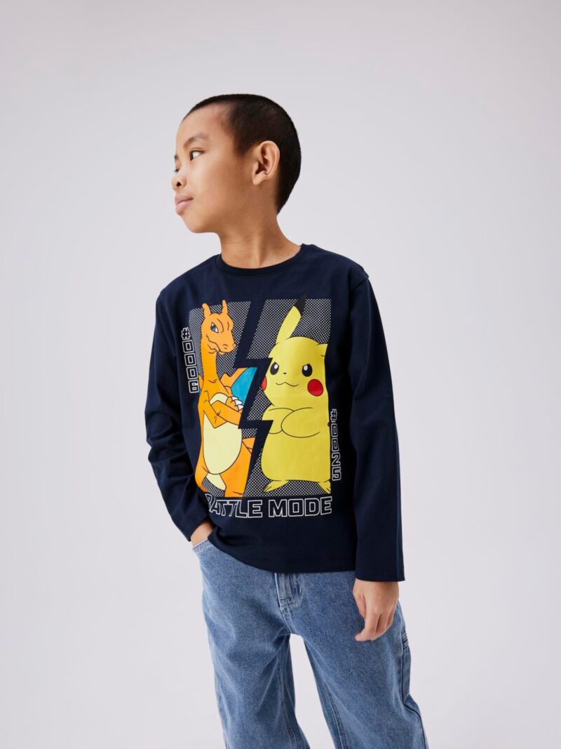 Cumpăra NAME IT Tricou 'NKMAmas Pokemon'  bleumarin / galben / portocaliu / alb