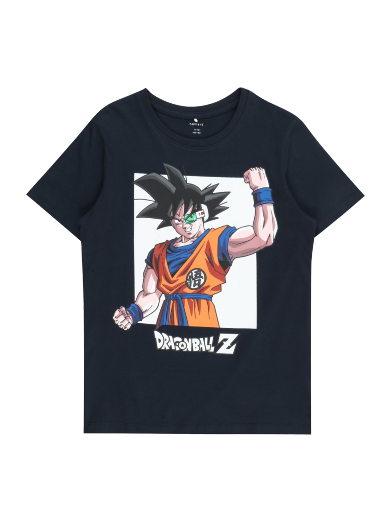 NAME IT Tricou 'NKMJavis Dragon Ball'  bleumarin / portocaliu / negru / alb