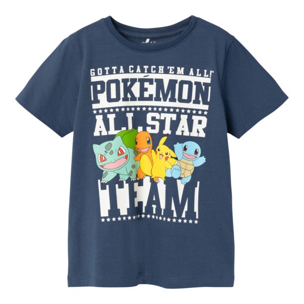 NAME IT Tricou 'NKMJust Pokemon'  safir / mai multe culori