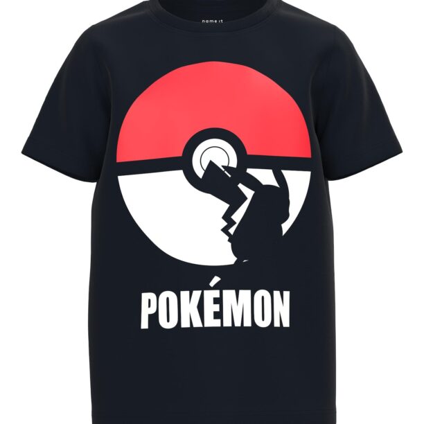 NAME IT Tricou 'Nabel Pokemon'  roșu deschis / negru / alb