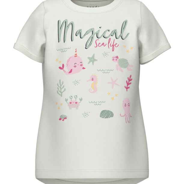 NAME IT Tricou 'VIX'  bleumarin / verde pastel / roz / alb preţ