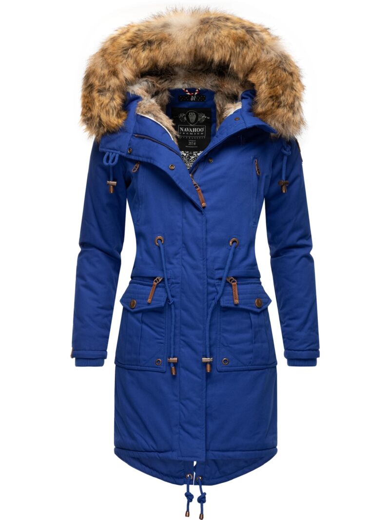 NAVAHOO Parka de iarnă 'Rosinchen'  indigo / maro caramel