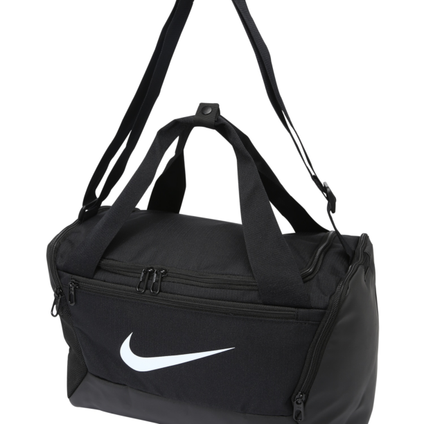 NIKE Geantă sport 'Brasilia 9.5'  negru / alb