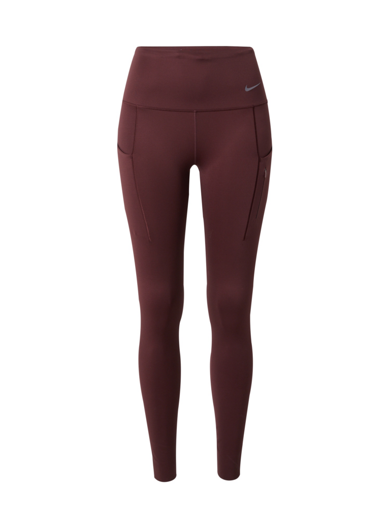 NIKE Pantaloni sport  gri / roșu burgundy