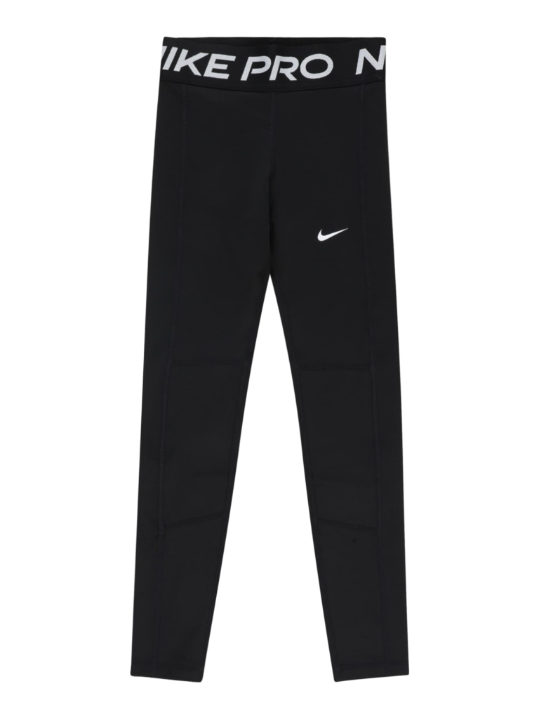 NIKE Pantaloni sport  negru / alb