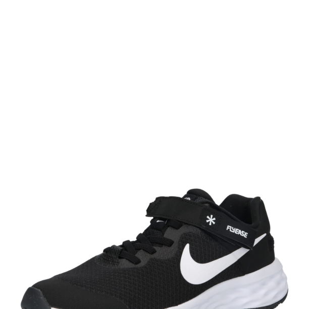 NIKE Pantofi sport 'Revolution 6 FlyEase'  negru / alb