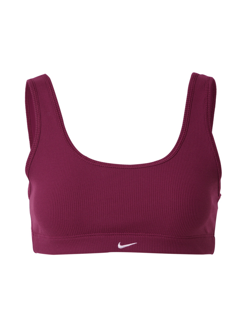 NIKE Sutien sport 'ALATE'  roșu burgundy / alb